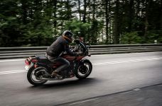 Guy riding motorcycle
